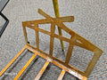Uniflame Cast Aluminum Fireplace Log Wood Holder Basket Bamboo Finish W-5604