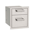 Fire Magic Electric Grill Island Bundle with Refrigerator & Double Drawers ID251-R-44SM