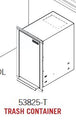 Fire Magic Outdoor Kitchen Roll-Out Stainless Steel Trash Bin 53825-T