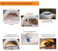 Fire Magic Echelon Diamond Outdoor Kitchen Built-In Natural Gas Pizza Oven 5600