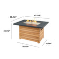 Outdoor GreatRoom Darien Rectangular Gas Fire Pit Table with Everblend Top DAR-1224-EBG-K