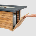 Outdoor GreatRoom Darien Rectangular Gas Fire Pit Table with Everblend Top DAR-1224-EBG-K