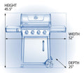 Napoleon Natural Gas Freestyle™ 425 4 Burner Gas Grill F425DNGT