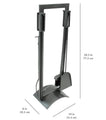 Orion 5-Piece Fireplace Black Tool Set With Heavy-Duty Stand-FA340TG