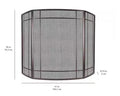 Asteria 3-Panel Tri Fold Fireplace Screen in Wenge 41