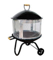27 3/4 inch Wood Burning Firepit with Lid/Screen by Seasonal Trends KY181 - Bourlier's Barbecue and Fireplace