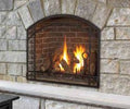 Kozy Heat Alpha Direct Vent FIreplace Arched Mission Design Screen Front AL36A-MSFS - Bourlier's Barbecue and Fireplace