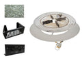The Outdoor GreatRoom Company Crystal Fire Plus 36 Inch DIY Flat Round 105,000 BTU Propane Fire Pit Burner Kit - Stainless Steel DIY-36-RD-K - Bourlier's Barbecue and Fireplace