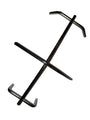 E-Z Que Cradle Rotisserie Stainless Steel Lock Arm Fork Meat Holder Gas Grill