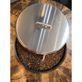 Replacement Firepit Stainless Steel Burner Cover with Brushed Finish, Round, 19-inch