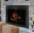 Hearthcraft Essentials AB-1042 Ardmore Fireplace Bifold Smoked Glass Door - Black Finish (Large)