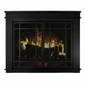 Residential Retreat FL-8501 Finley Fireplace Cabinet Style Smoked Glass Doors - Black Finish (Medium) - Bourlier's Barbecue and Fireplace
