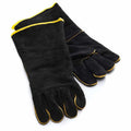 GrillPro 00528 Black Leather BBQ Gloves